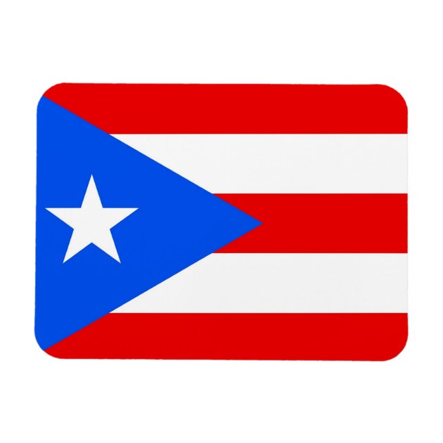 Patriotic flexible magnet with Puerto Rico flag (Horizontal)