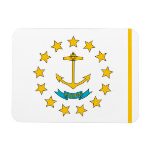 Patriotic flexible magnet with Rhode Island flag
