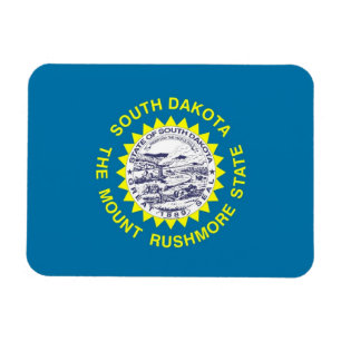 Patriotic flexible magnet with South Dakota flag