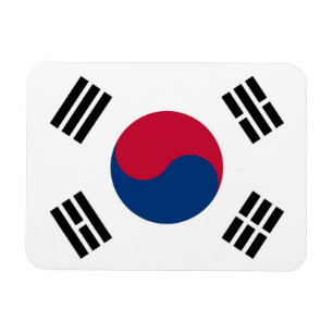 Patriotic flexible magnet with South Korea flag