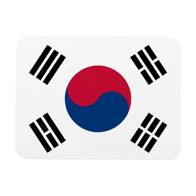 Patriotic flexible magnet with South Korea flag (Horizontal)