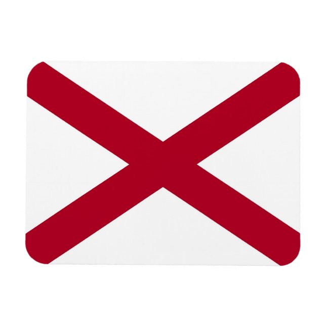 Patriotic flexible photo magnet with Alabama flag (Horizontal)