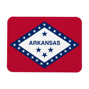 Patriotic flexible photo magnet with Arkansas flag