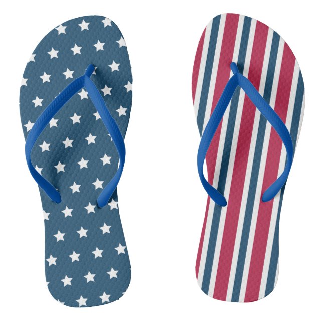 Patriotic Flip Flops Sandals Gift (Footbed)