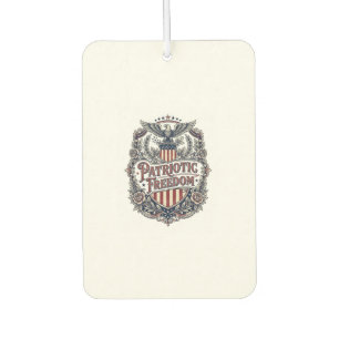 Patriotic Floral Vintage Vector Graphic Tee Car Air Freshener