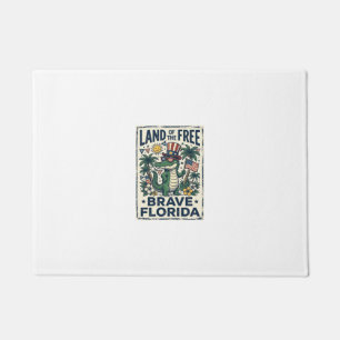 Patriotic Florida Alligator 4th of July Doormat