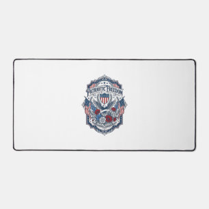 Patriotic Florist Vector Graphic Tee_1 Desk Mat