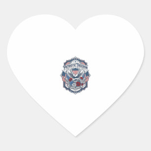 Patriotic Florist Vector Graphic Tee_1 Heart Sticker