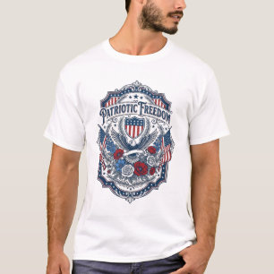 Patriotic Florist Vector Graphic Tee_1 T-Shirt