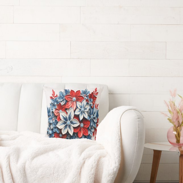 Patriotic Flowers Cushion (Couch)