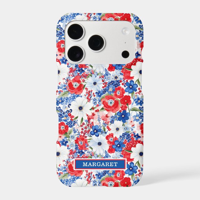 Patriotic Flowers Monogrammed (Back)