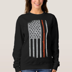 Patriotic Flute Funny Flute Player Flautist Retro  Sweatshirt