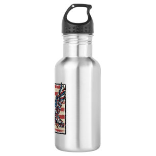 Patriotic Flying Duck Vintage Engraving Shirt Desi 532 Ml Water Bottle