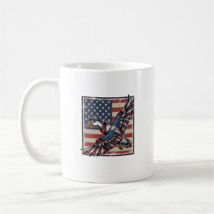 Patriotic Flying Duck Vintage Engraving Shirt Desi Coffee Mug