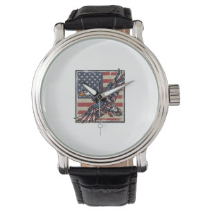 Patriotic Flying Duck Vintage Engraving Shirt Desi Watch