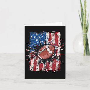 Patriotic Footbyll 4th Of July Men Usa American Fl Card