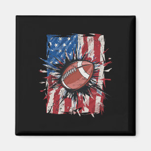 Patriotic Footll 4th Of July Men Usa American Flag Magnet