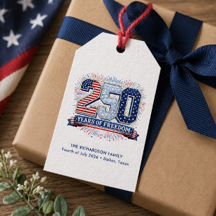 Patriotic Fourth of July 2026 Family Celebration Gift Tags