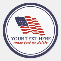 Patriotic Fourth of July American USA Flag Custom