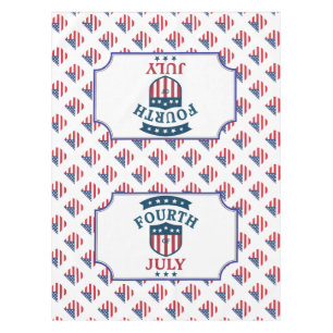 Patriotic Fourth of July seamless pattern on a Tab Tablecloth