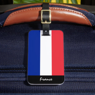 Patriotic France Luggage Tags, French Flag Tag