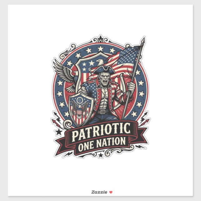Patriotic Frankenstein Freedom Brute Horror Monste (Sheet)