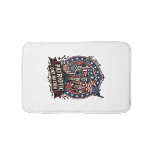 Patriotic Frankenstein Freedom Brute Horror Monste Bath Mat