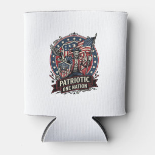 Patriotic Frankenstein Freedom Brute Horror Monste Can Cooler