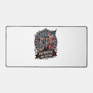 Patriotic Frankenstein Freedom Brute Horror Monste Desk Mat