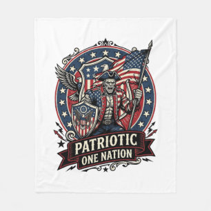 Patriotic Frankenstein Freedom Brute Horror Monste Fleece Blanket