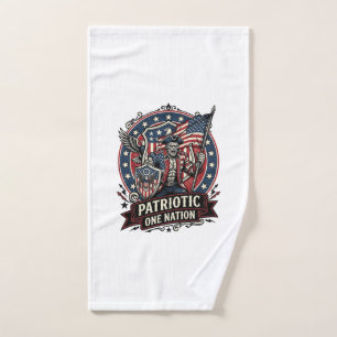 Patriotic Frankenstein Freedom Brute Horror Monste Hand Towel