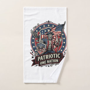 Patriotic Frankenstein Freedom Brute Horror Monste Hand Towel