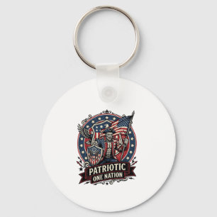 Patriotic Frankenstein Freedom Brute Horror Monste Key Ring