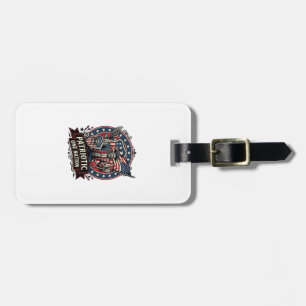 Patriotic Frankenstein Freedom Brute Horror Monste Luggage Tag