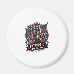 Patriotic Frankenstein Freedom Brute Horror Monste Magnet