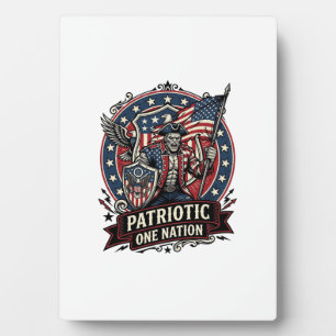 Patriotic Frankenstein Freedom Brute Horror Monste Plaque