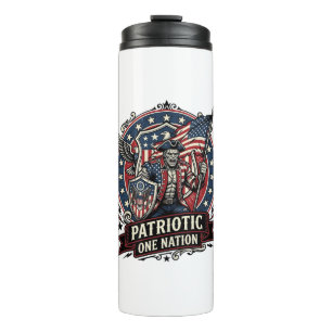 Patriotic Frankenstein Freedom Brute Horror Monste Thermal Tumbler