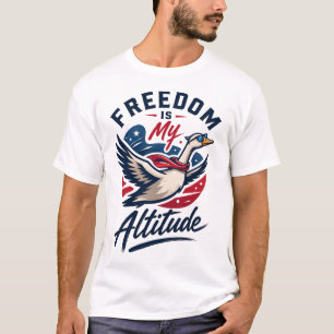 Patriotic Freedom Goose Vintage Graphic T-Shirt