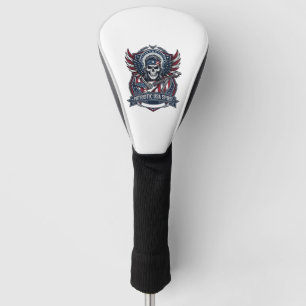 Patriotic Freedom Guitarist Skull Music Rock Metal Golf Head Cover