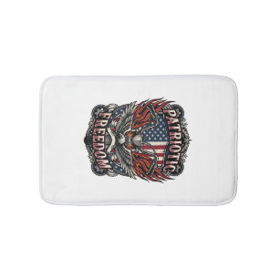 Patriotic Freedom Handlebars Biker Road Freedom Pa Bath Mat