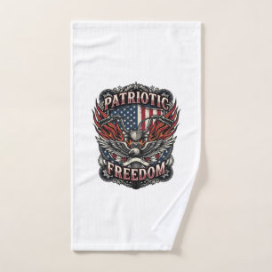 Patriotic Freedom Handlebars Biker Road Freedom Pa Hand Towel