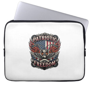 Patriotic Freedom Handlebars Biker Road Freedom Pa Laptop Sleeve