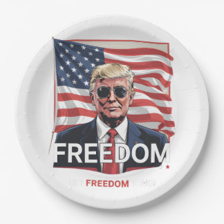 Patriotic Freedom Let Freedom Ring Paper Plate