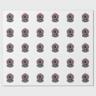 Patriotic Freedom Operator Silhouette Military Ins Wrapping Paper