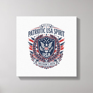 Patriotic Freedom Shield Liberty Icons & Symbols V Canvas Print