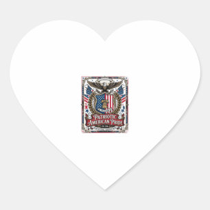 Patriotic Freedom Shield Liberty Icons & Symbols V Heart Sticker