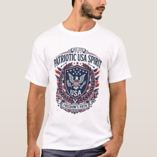 Patriotic Freedom Shield Liberty Icons & Symbols V T-Shirt