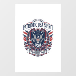 Patriotic Freedom Shield Liberty Icons & Symbols V Window Cling