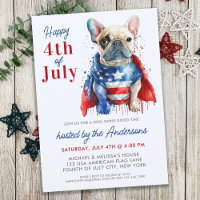 Patriotic French Bulldog Dog USA Flag 4th Of July