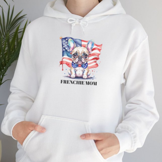 Patriotic French bulldog frenchie mum Hoodie (Creator Uploaded)